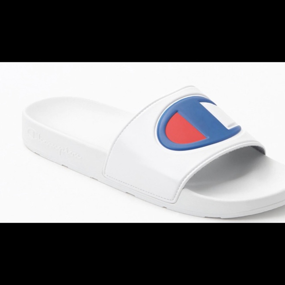 Adult Champion White IPO Slide Sandals